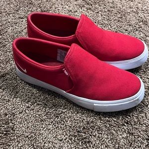 Womens red Nike shoes